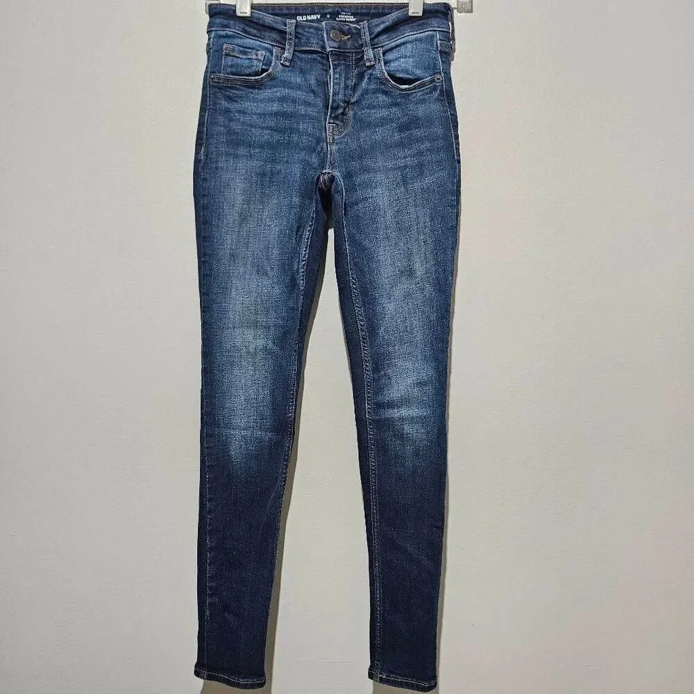 Old Navy Women's Extra High Rise Rockstar Super Skinny Jeans Size 0